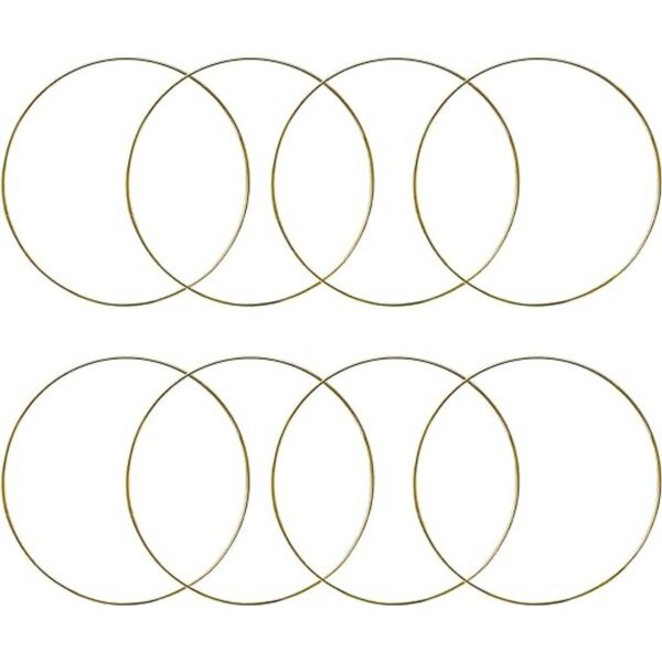 TSJ 8 aros de metal dorado de 8 pulgadas para hacer_1