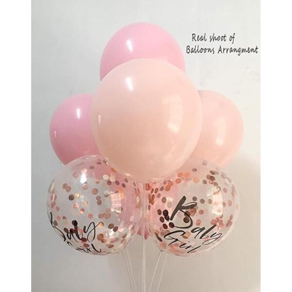 Globos rosa rubor de 12 pulgadas y globos de confeti de_3