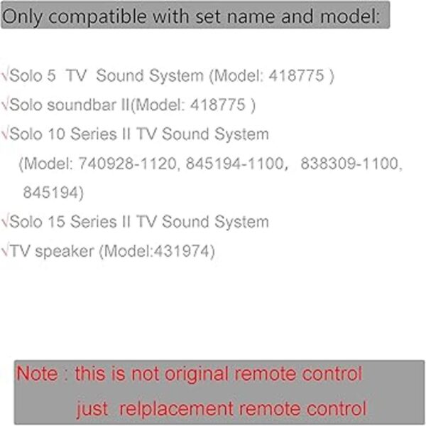 DHCHAPU Control remoto universal compatible con Bose Solo_2
