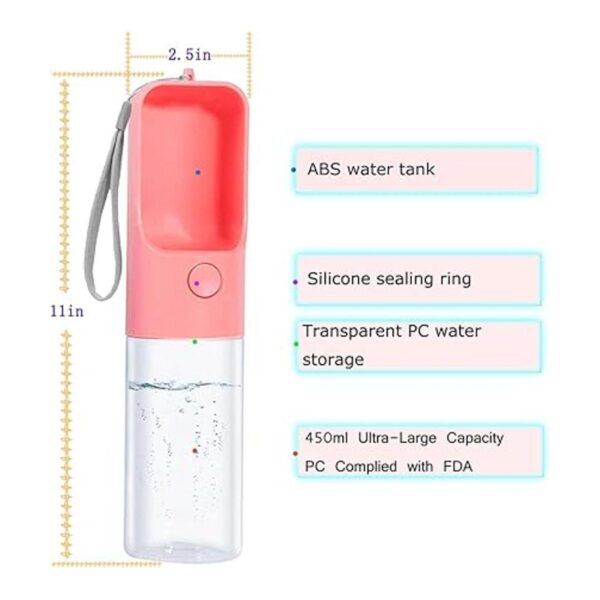 Sofunii Dog Water Bottle for Walking Portable Pet Travel