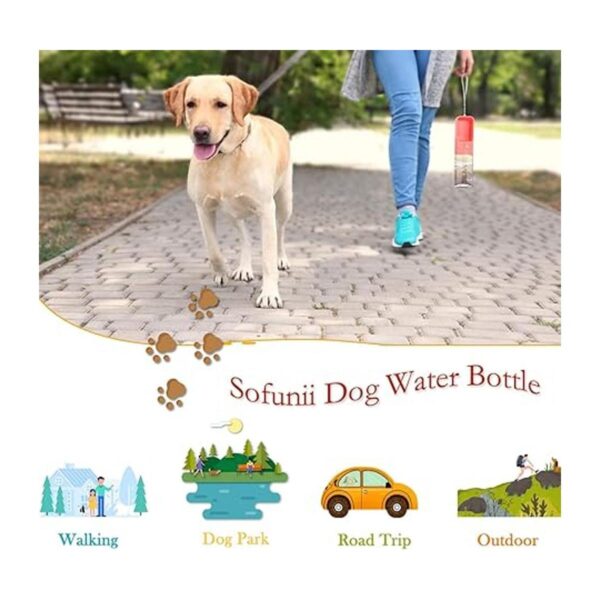 Sofunii Dog Water Bottle for Walking Portable Pet Travel