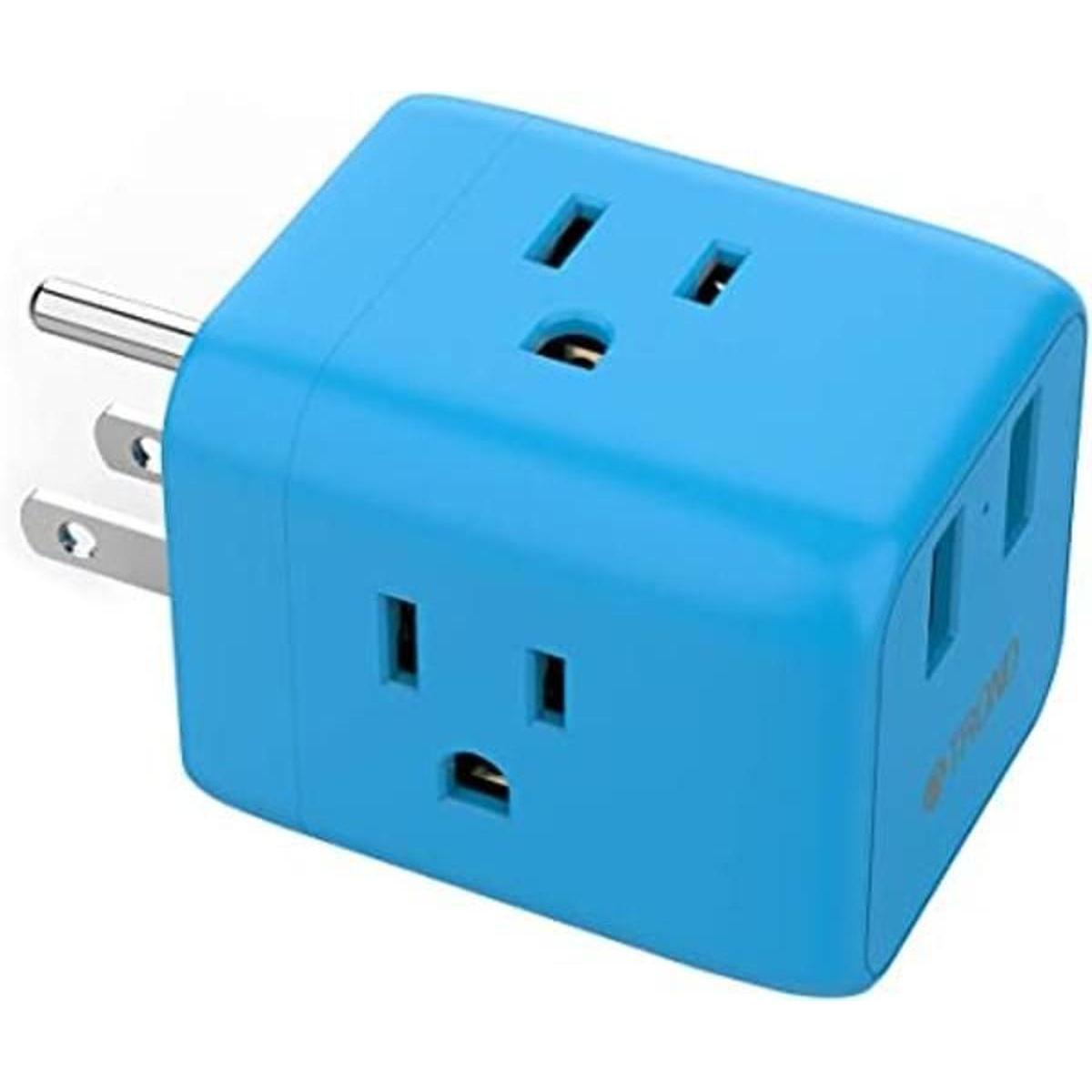 Extensor de salida con USB toma de corriente múltiple con