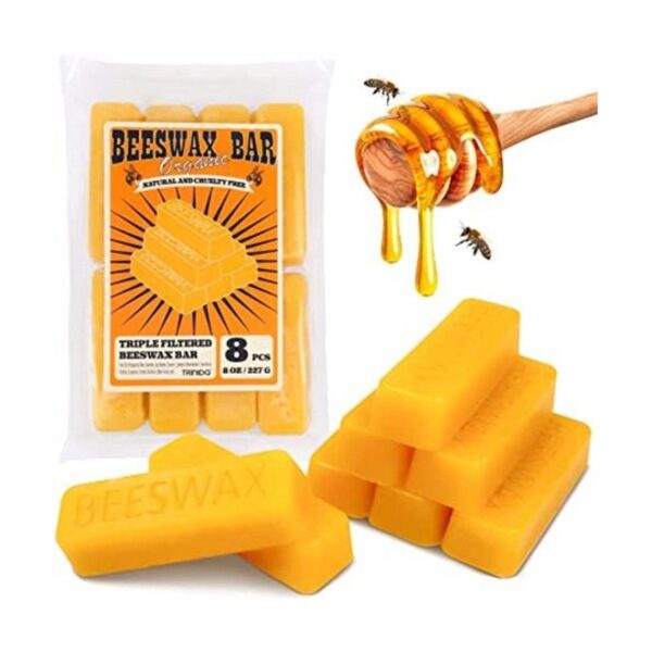TRINIDa Barras de cera de abeja amarilla de 8 onzas_1