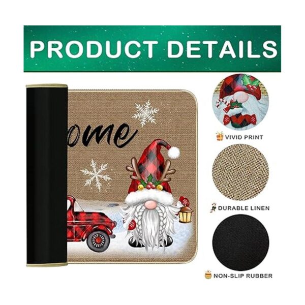 Felpudo decorativo de Navidad con diseño de gnomo Tomte de