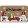 Felpudo decorativo de Navidad con diseño de gnomo Tomte de