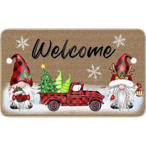 Felpudo decorativo de Navidad con diseño de gnomo Tomte de