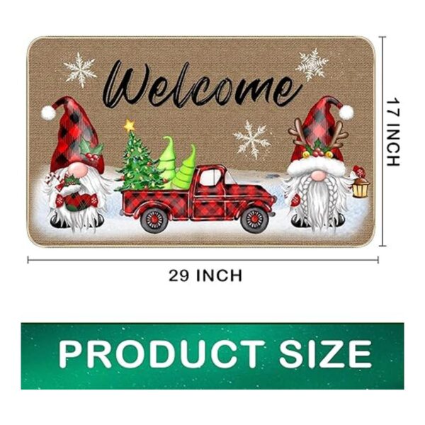 Felpudo decorativo de Navidad con diseño de gnomo Tomte de