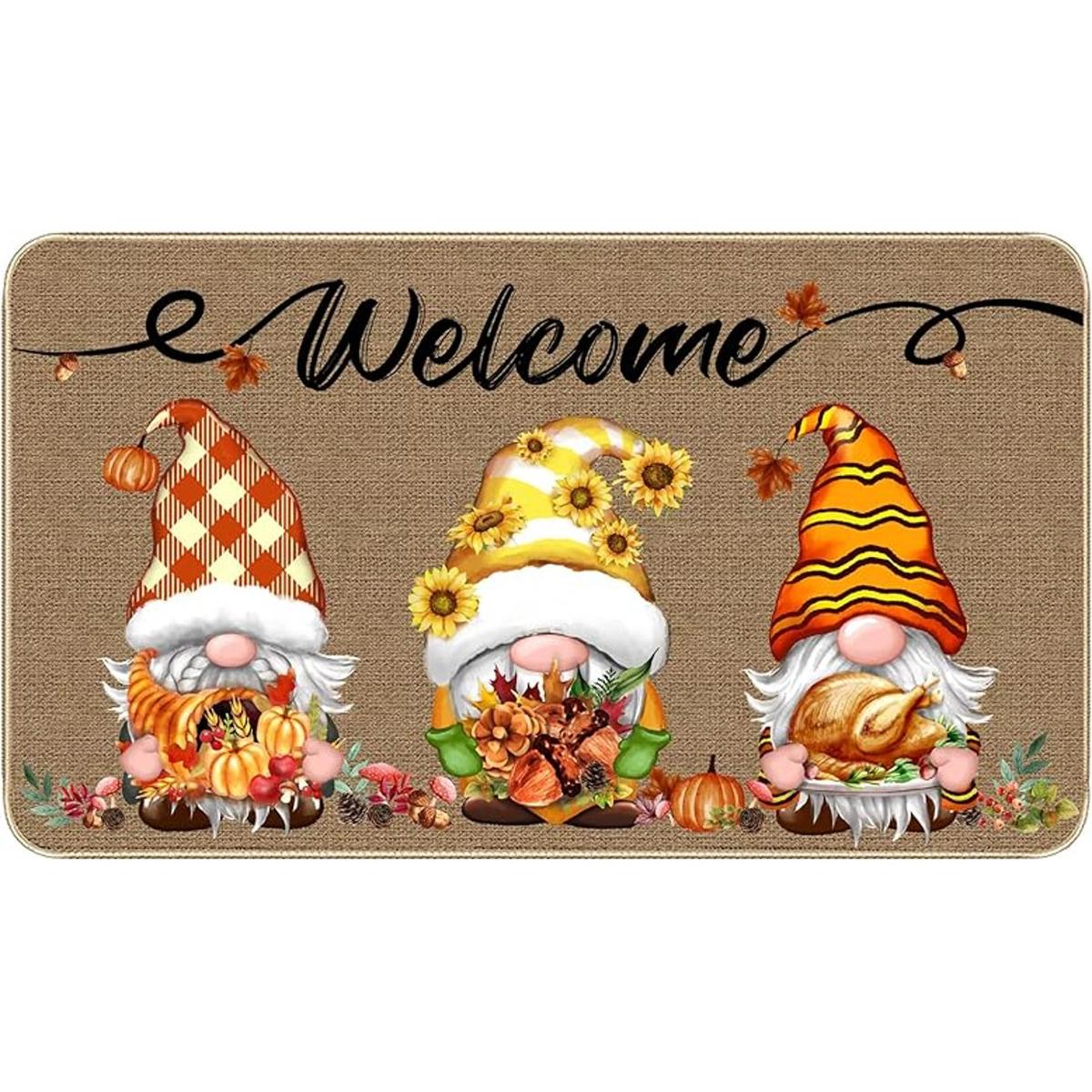 TREWAVE Tapete decorativo de bienvenida para otoño diseño
