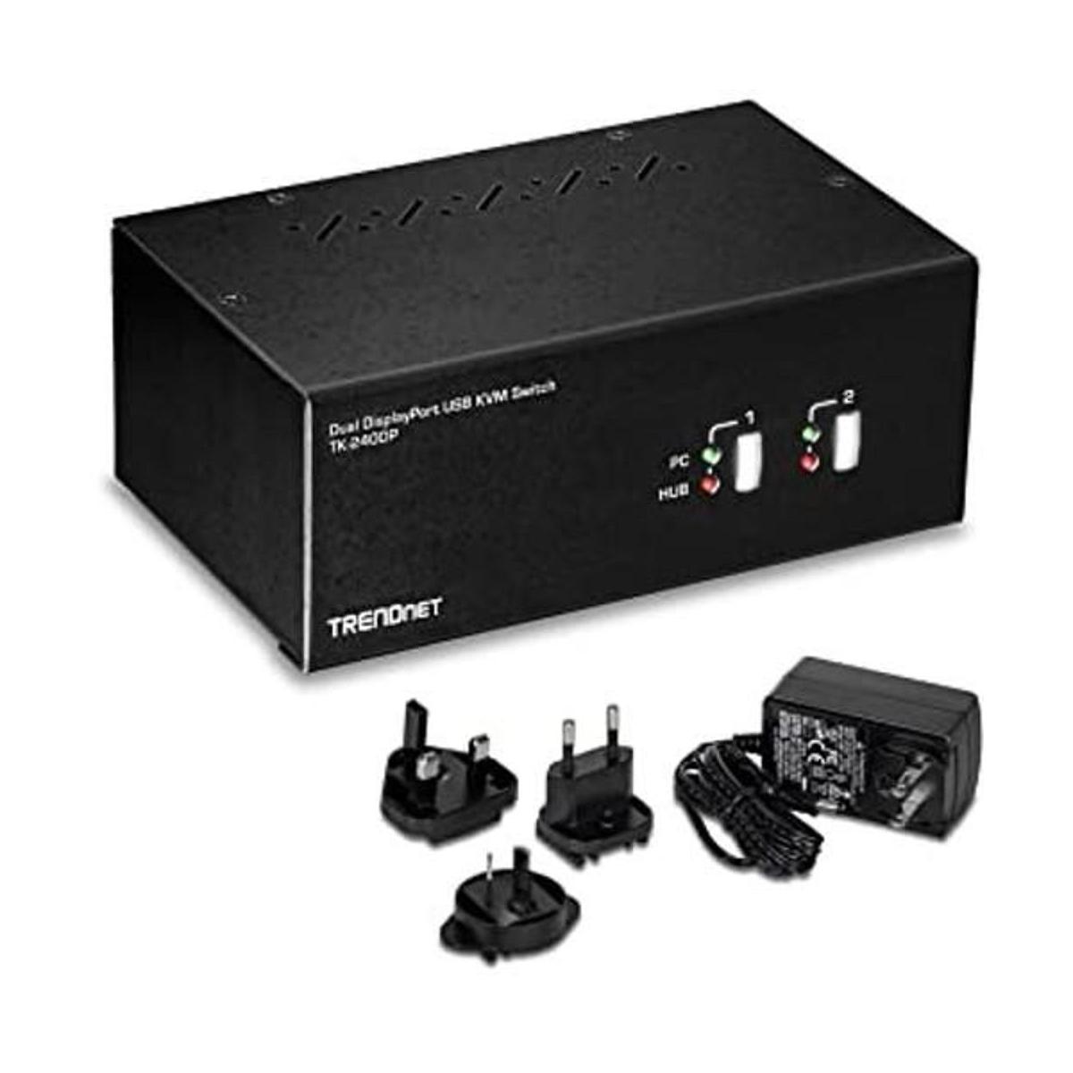 TRENDnet Conmutador KVM DisplayPort de 2 puertos con