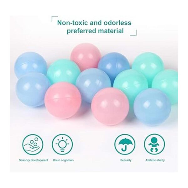 TRENDBOX 100 pelotas de plástico suave de colores pastel_3