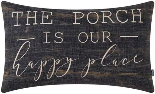 TRENDIN Farmhouse Porche Oblong Funda de almohada 19.7 x