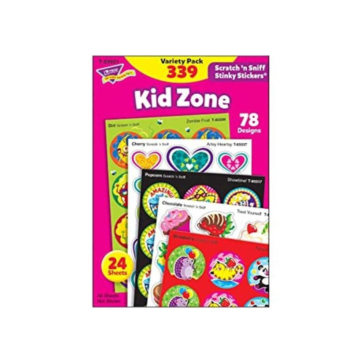 Trend Enterprises Kid Zone Paquete variado de calcomanías