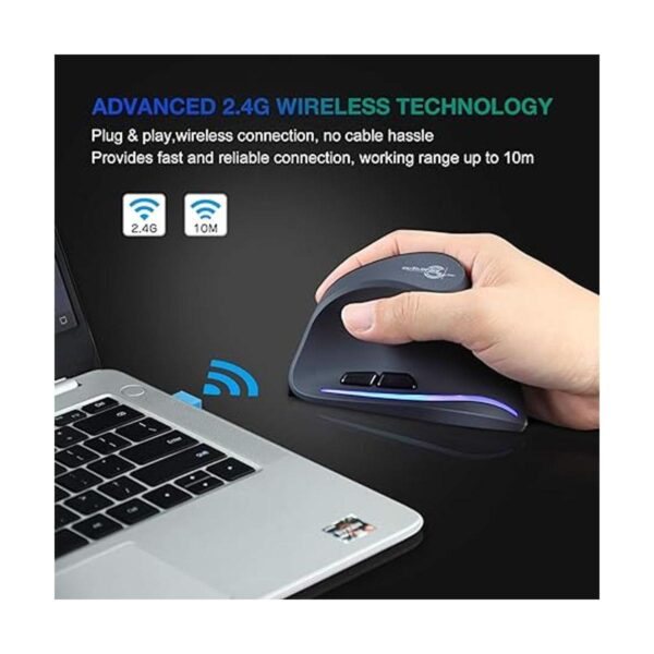 TRELC Mouse ergonómico mouse óptico vertical inalámbrico_2
