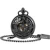 TREEWETO Reloj de bolsillo mecánico de esqueleto para_1