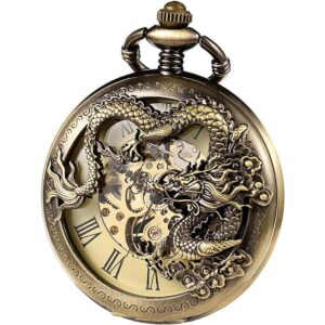 Treeweto Reloj de bolsillo mecánico para hombre con_1