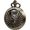 TREEWETO Reloj de bolsillo mecánico con alas de águila_1
