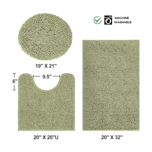 TREETONE Alfombra de baño lavable a máquina absorbente de_2