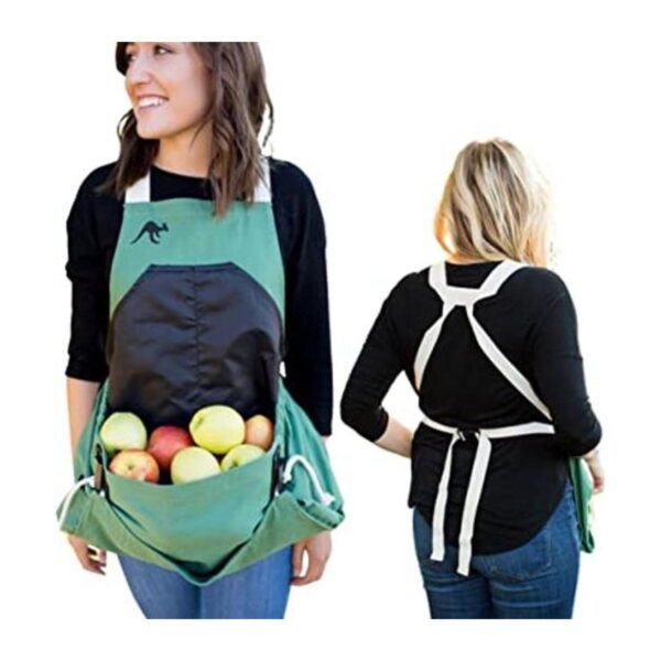 Roo Delantal de jardinería con bolsillos y bolsa de_1