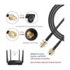 Traderplus Extensor de antena para router WiFi 9.8 ft_2