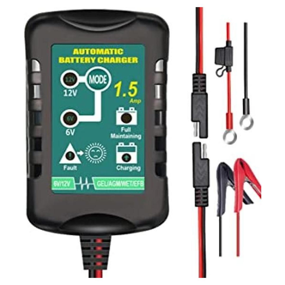 Cargador de batería automático de 6 V 12 V 1.5 A cargador