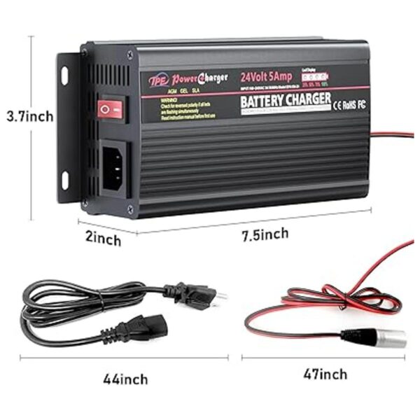 Cargador de batería automático inteligente de 24 V 5_2