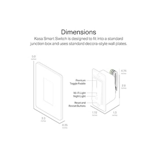 Interruptor de luz inteligente WiFi de Kasa por TPLink