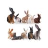 TOYMANY 10 figuras de conejo de Pascua figuras de liebre_1