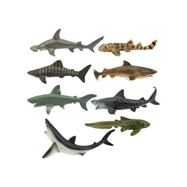 TOYMANY 8 piezas de juguetes de tiburón figuras de_1