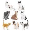 TOYMANY Juego de 8 figuras de gato realistas figuras_2