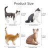TOYMANY Juego de 8 figuras de gato realistas figuras_4
