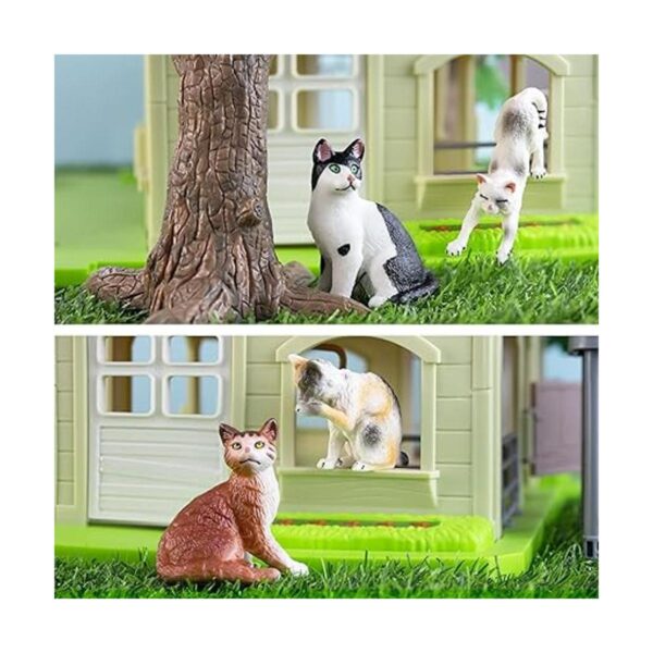 TOYMANY Juego de 8 figuras de gato realistas figuras_3