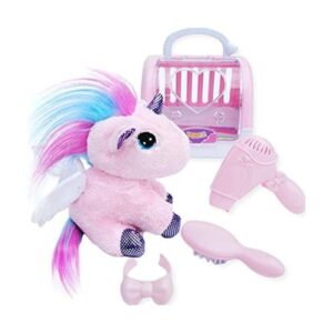 TOYLI Unicornio de peluche con jaula portadora juego de 5