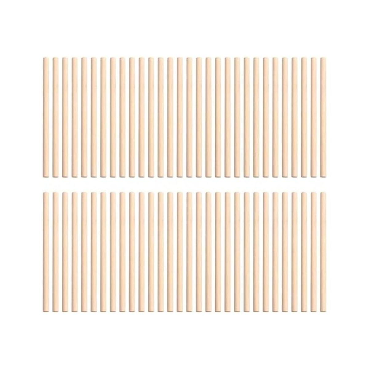 TOYANDONA 100 varillas de madera sin acabar de 4 x 15