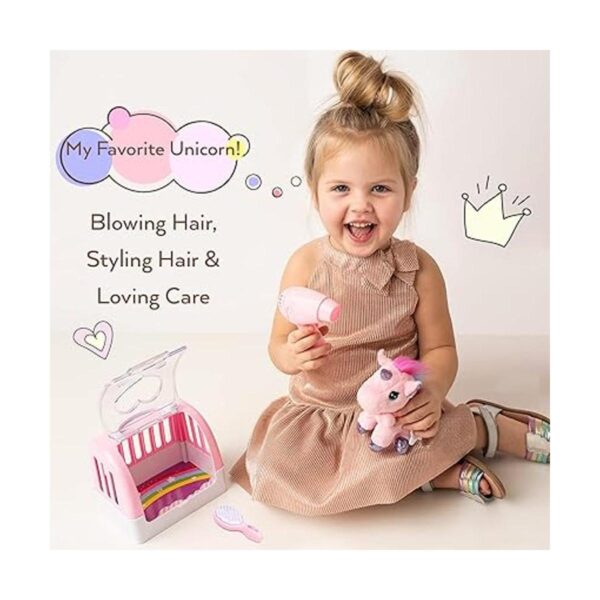 TOYLI Unicornio de peluche con jaula portadora juego de 5