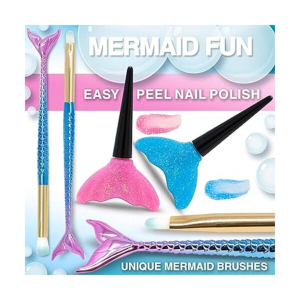 TOYLI Juego de maquillaje lavable de sirena para niños