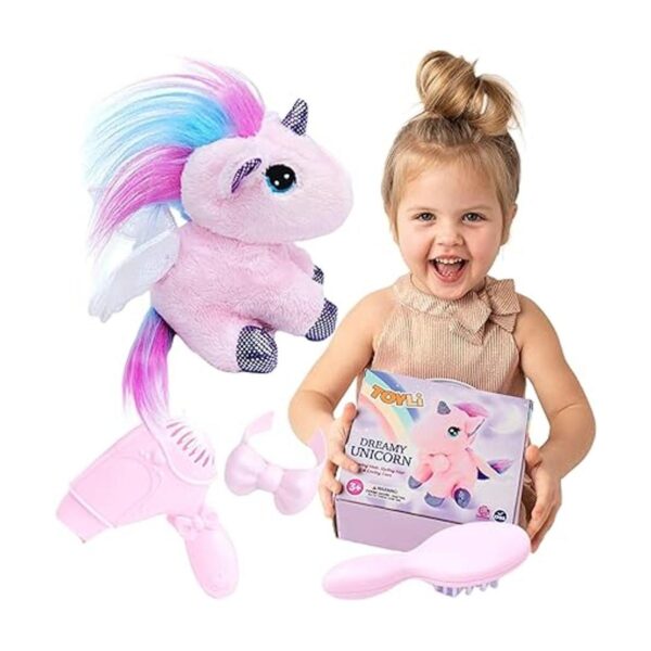 TOYLI Unicornio de peluche con jaula portadora juego de 5