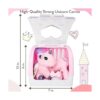 TOYLI Unicornio de peluche con jaula portadora juego de 5