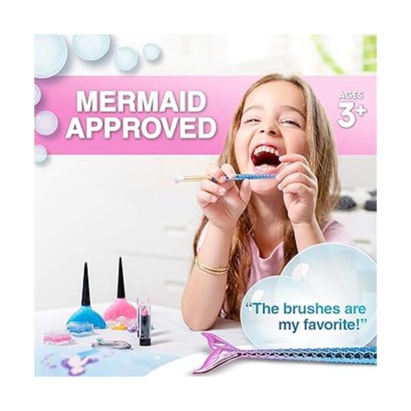 TOYLI Juego de maquillaje lavable de sirena para niños