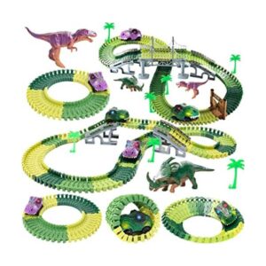 TOYLI Juego de 182 piezas de pistas de dinosaurios pista_1