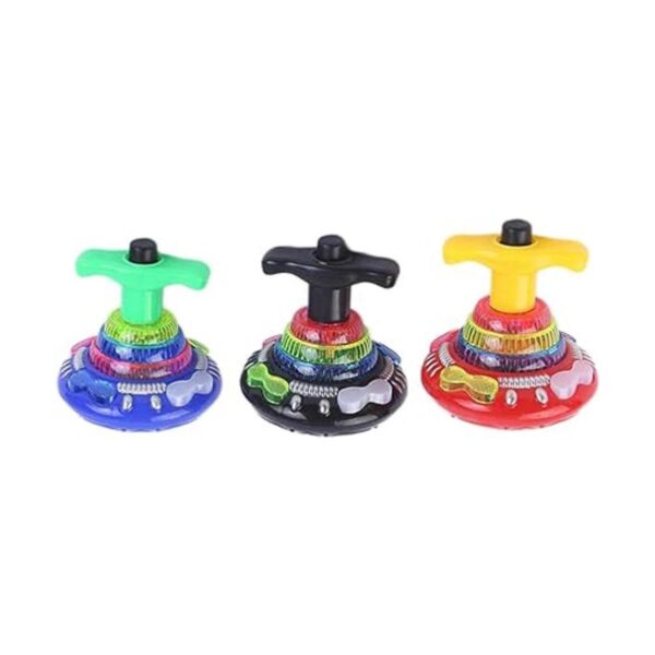 TOYANDONA 3 piezas de juguetes giratorios con luz LED_3