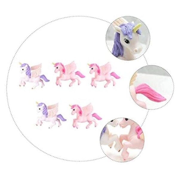 TOYANDONA 5 figuras de unicornio en miniatura de unicornio_3