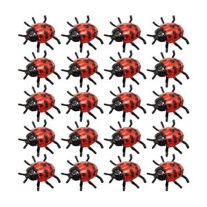 TOYANDONA 25 piezas de juguetes de mariquita falsa de