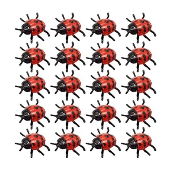 TOYANDONA 25 piezas de juguetes de mariquita falsa de