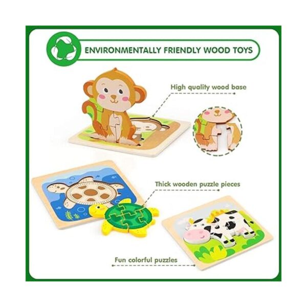 TOY Life Rompecabezas de madera para niños de 1 a 3 años_6