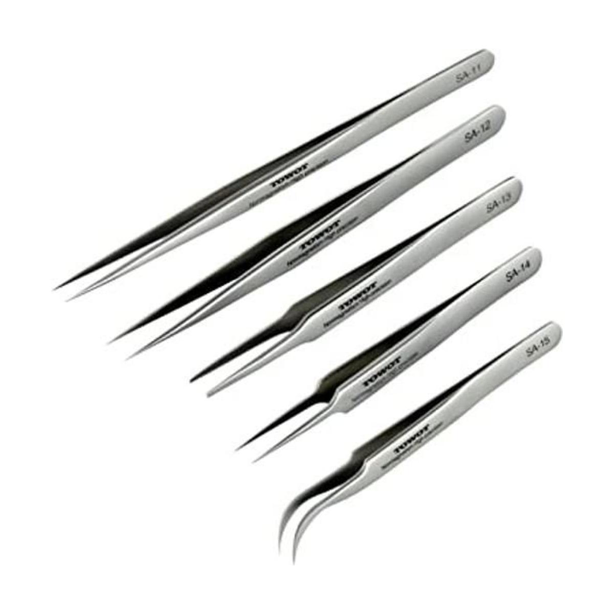 TOWOT Pinzas de precisión 5 pinzas de máquina hechas de