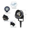 Foco LED de paisaje de color para exteriores 120 V 25 W_3