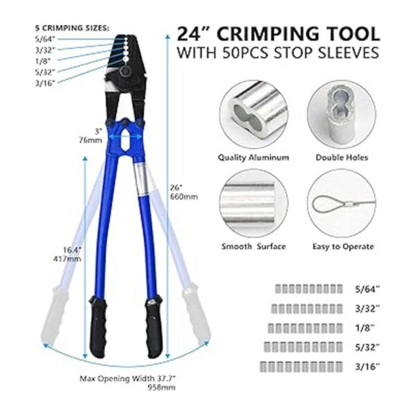 TOUGHER Herramienta de corte de crimpado manual de 24_2