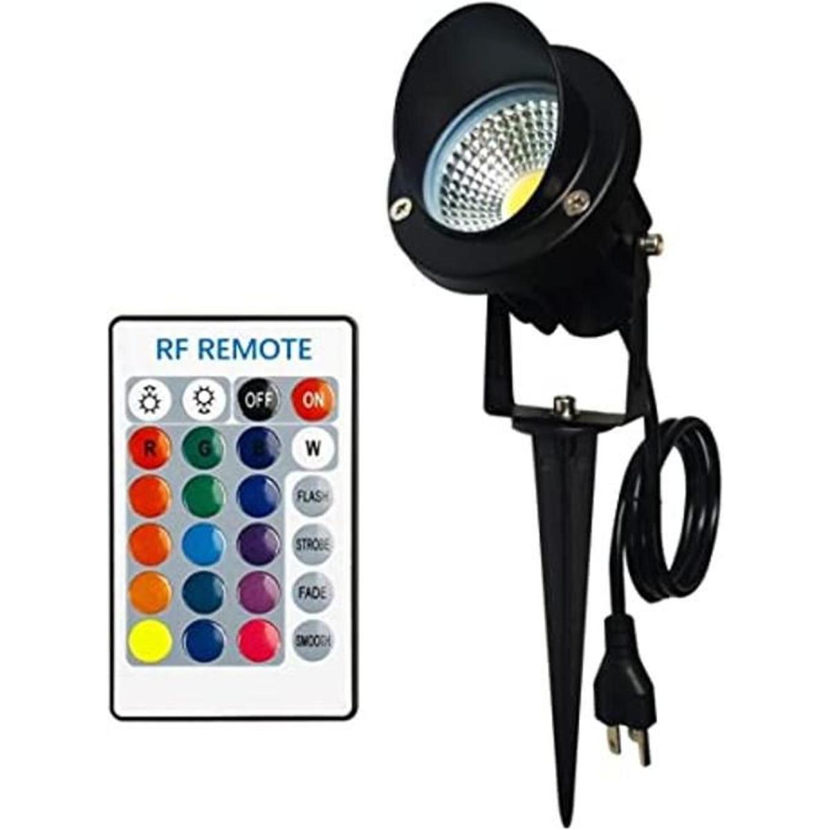 Foco LED que cambia de color para exteriores control