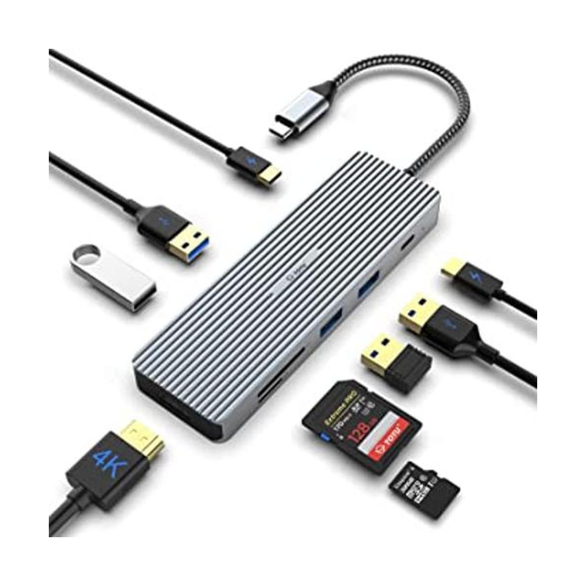 Hub USB C concentrador TOTU 9 en 1 de estación de