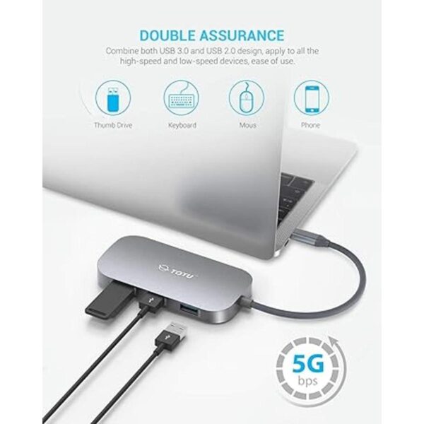 Hub USB C Hub tipo C 9 en 1 con puerto Ethernet USB C 4K_5